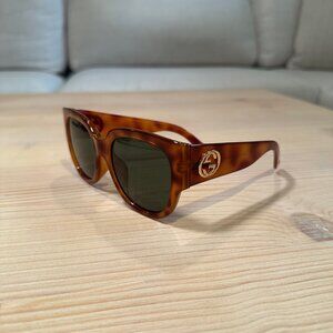 Gucci Oversized Sunglasses - Tortoise Shell with Gold Logo
